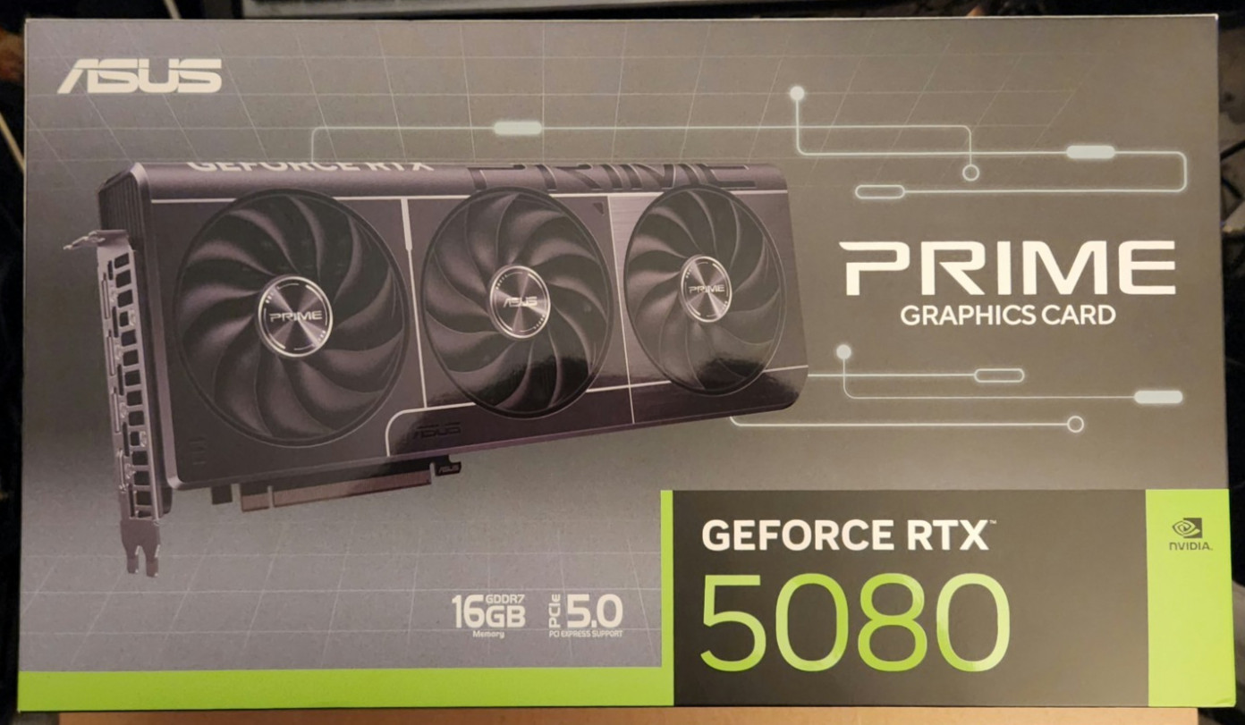 ASUS Prime NVIDIA GeForce RTX 5080 16GB GDDR7 GPU Graphics Card